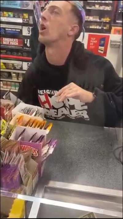 Gas station clerk stopped working