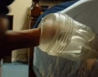 Verbal fleshlight fuck n cum