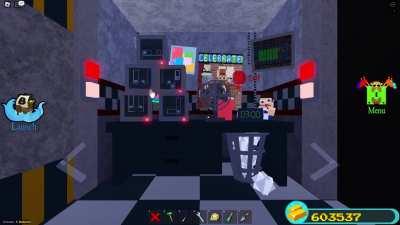 I made Fully working fnaf fan-game in Build a Boat for treasure (Game devs as animatronics + fabbi) Its over 50k parts. What do you guys think ?