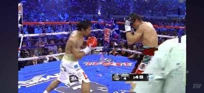 Pacquiao was half a foot smaller and 17 lbs lighter than Margarito on fight night...that didn't stop him from breaking Margaritos face. (2010)