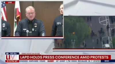 Protesters try setting police and horses on fire