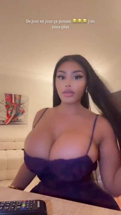 She complains that her breasts are too big