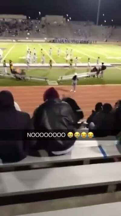 WCGW dancing on the bleachers