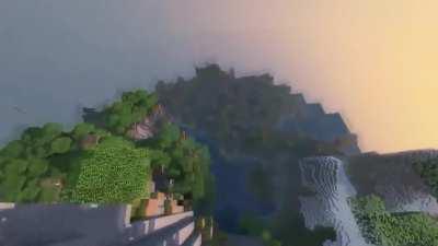 A realistic base jump free fall experience