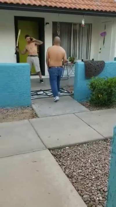 Baseball bat to the dome. Dead?