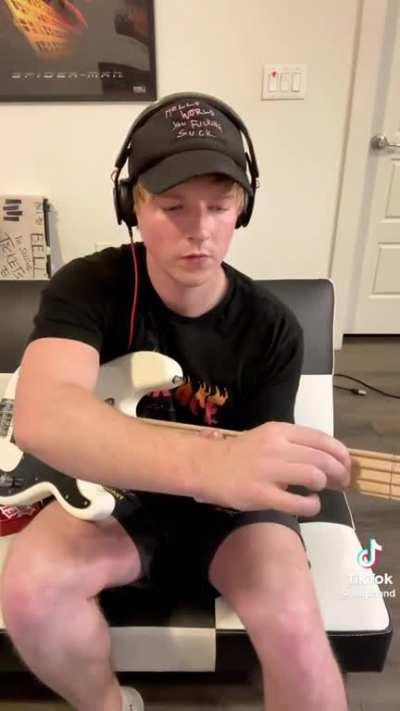 Hysteria but the bass and guitar are switched