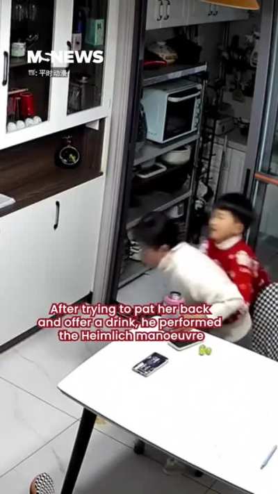 The boy timely action prevented a potentially serious situation