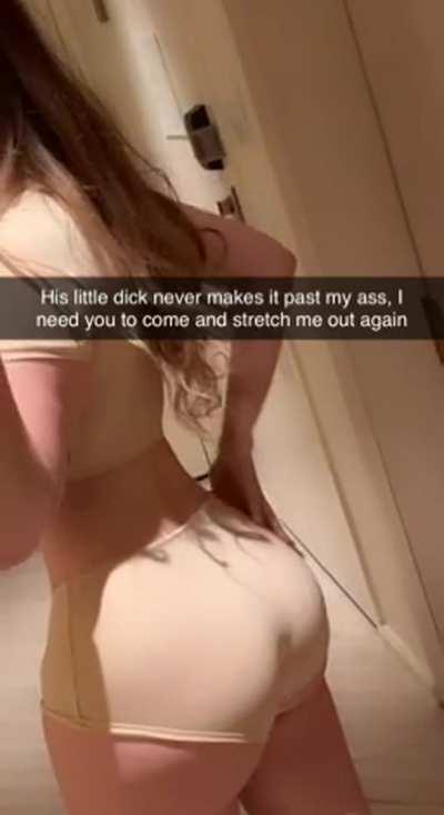 She begs for another guy's dick on the daily