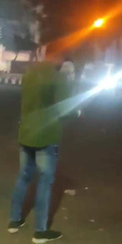 Lighting crackers in your hand