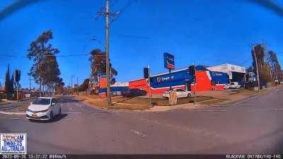 Scooter runs a red light