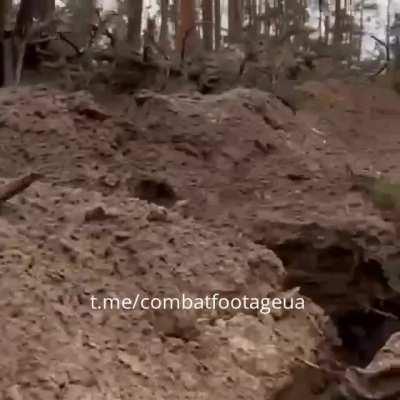 A destroyed Russian T-90M tank.