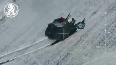 Russian 155th brigade's assault column with red Soviet flags was destroyed two hours ago in Kursk