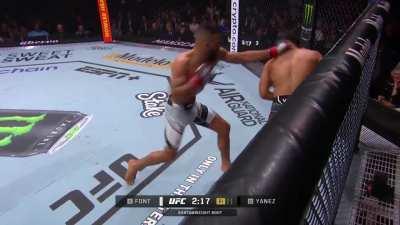 Rob Font upsets the odds against surging contender Adrian Yanez in brutal fashion