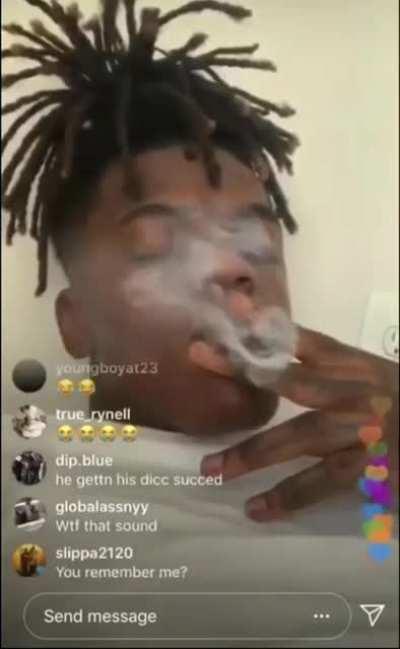 Atk jaydayoungan(r.i.p) gets head so good on live he starts glitching