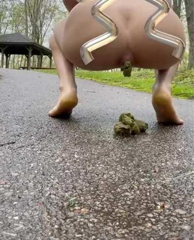 Shitting at the park