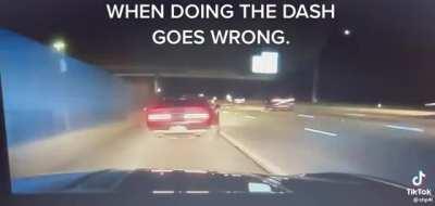 Idiot flees from traffic stop