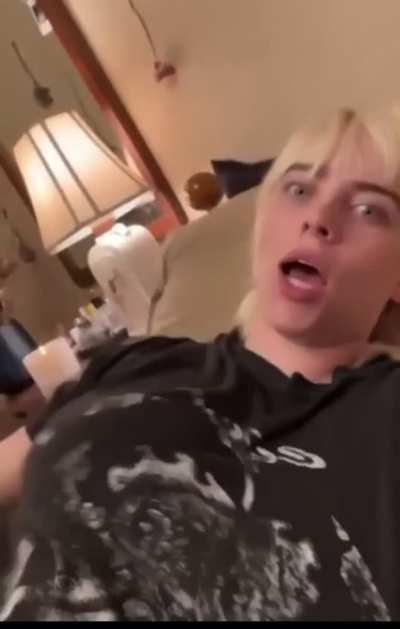 Billie Eillish bouncy boobs