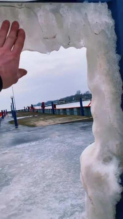 totally just ice being shattered