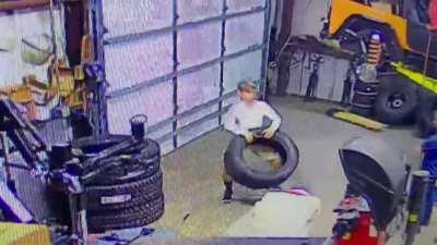 WCGW Picking up a tyre