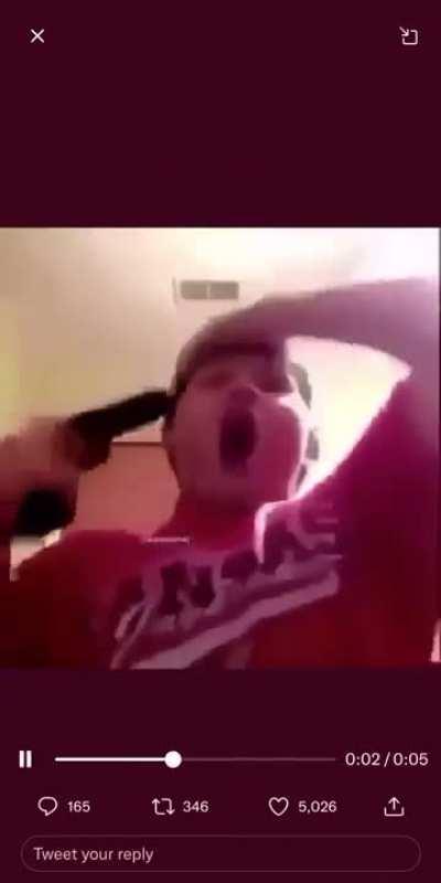 Kid almost kills himself 