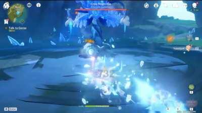 Itto's raw damage in regisvine no buff, food and resonance.