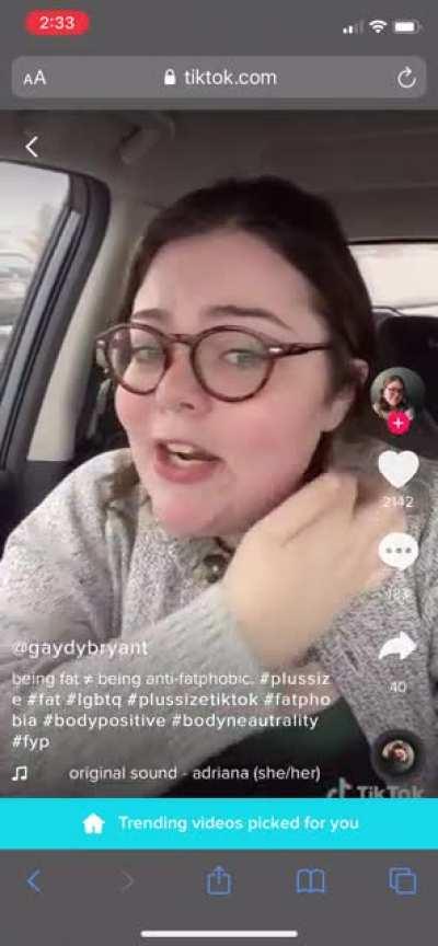 I prefer the term girthphobic myself