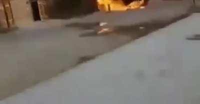 Electricity pole being launched to space