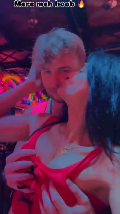 Soni Queen Kiss and Boobs Pressed