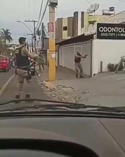 Mall ninja in action