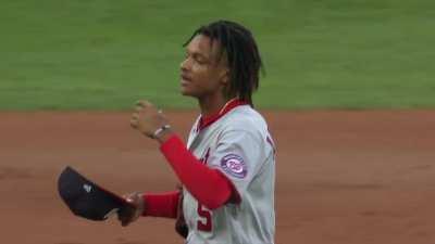 [Highlight] CJ Abrams with an unbelievable double play to end the bases loaded threat in the first