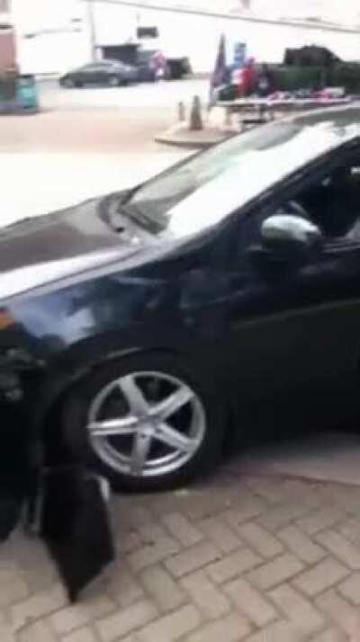 Mostly Peaceful Biden Voter spits at a Trump Supporter, the trump supporter spits back and the Biden supporter shows us what a Biden presidency would look like.