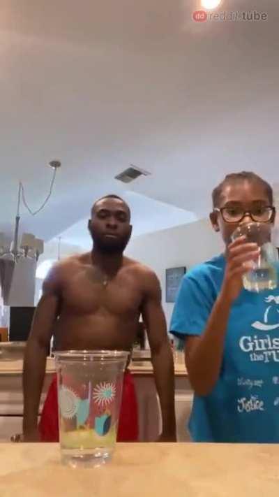 He bet his sister $50 dollars that she couldn’t do everything he does and she got mad