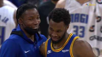 [Highlight] Andrew Wiggins hits his 8th three for a new career-high and the commentators enjoy his smile