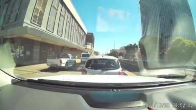 Car Hit the Taxi From Behind