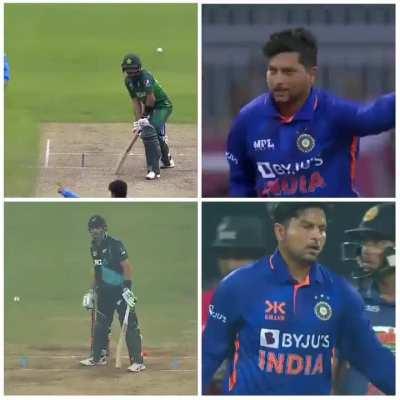 POV: Moeen Ali is England's last hope for the semifinals. But here comes Kuldeep and he bowled him to end it all for the defending champions. They are out of the World Cup. It reminds me of the KKR vs RCB game which knocked Kuldeep down in confidence. Lif