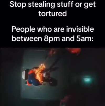 Invisible between 8pm and 5 am