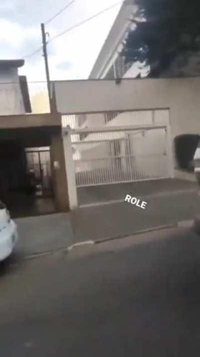 Joker stealing Batmobile in São Paulo