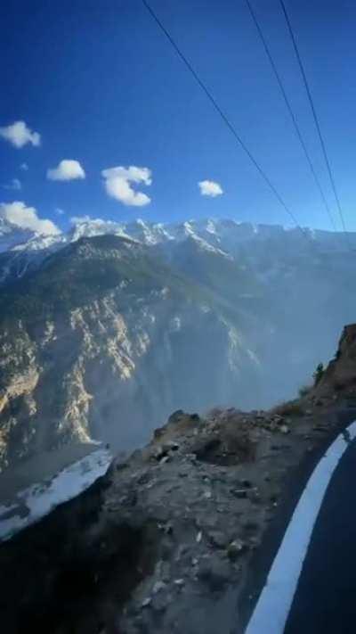 Always take the scenic route just like this one in Kinnaur, India