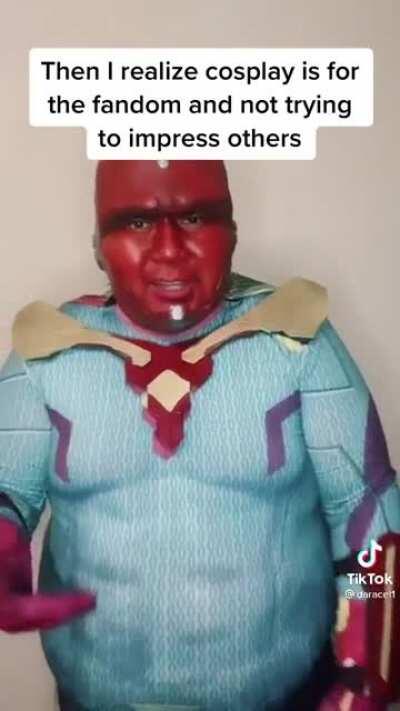 Chad cosplayer ignoring the hate