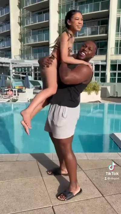 Tiny Asian girl is used as workout equipment and later pounded in the bedroom