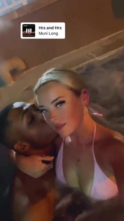 His GORGEOUS Blonde Queen Keeps Him Happy 👸🏼🤴🏿