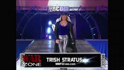 Silver with Black, or Silver with Blue? Trish always looked good in those pants
