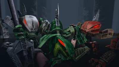 I've never watched Bionicles so I don't know who these are supposed to be, but hey, a blowjob from a robot/alien creature is all that matters. (Voui) [Bionicle]