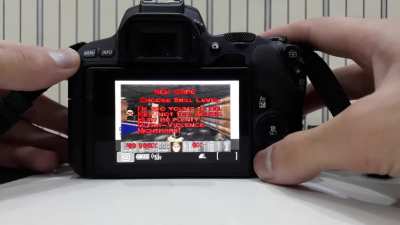 managed to run doom on camera