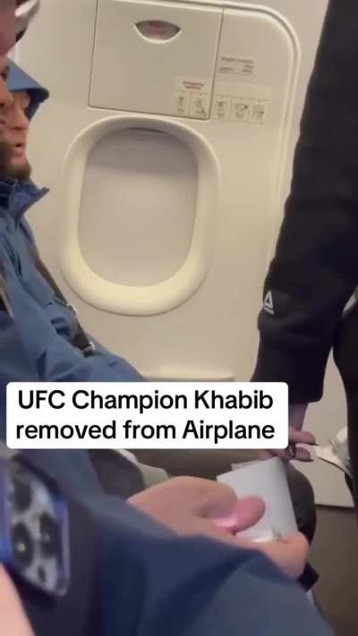 UFC Champion Khabib removed from the Airplane