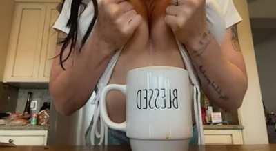 I’m your stepmom and you just came down for your morning coffee…