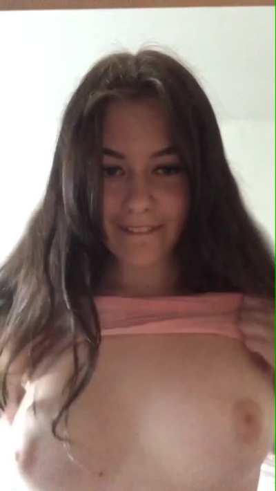 Cutie Reveals Perky Tits