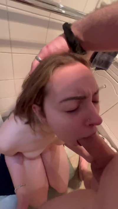 Cute girl pleads for her throat fucked (OC)