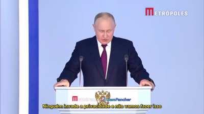 No seu discusso sobre a guerra da Ucrania de hoje, Putin dar como um dos motivos a 