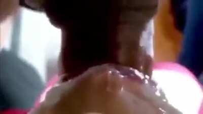 Close up cum in mouth